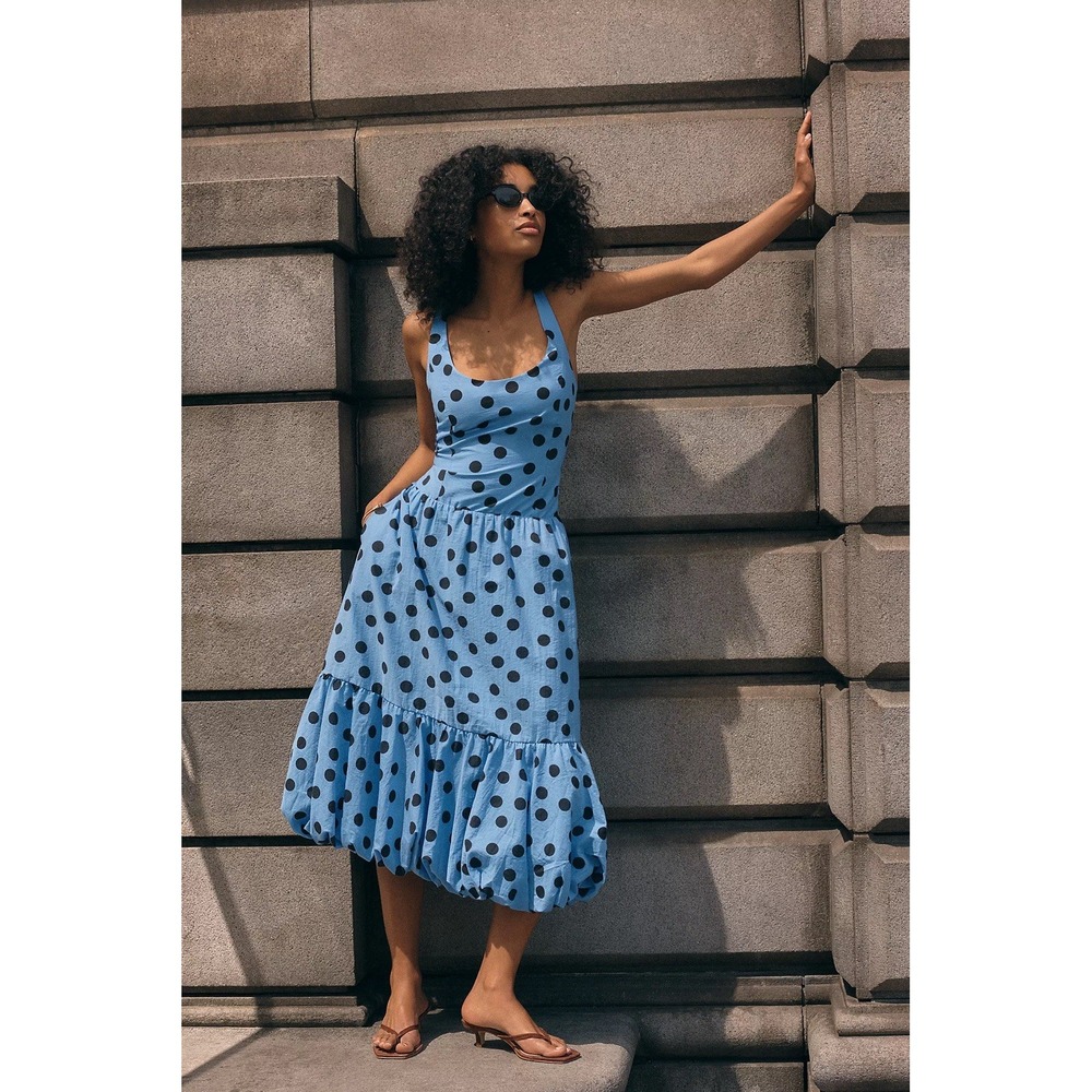 Maeve by Anthropologie Drop-Waist Midi Dress MSRP $178 NWT SIZE M